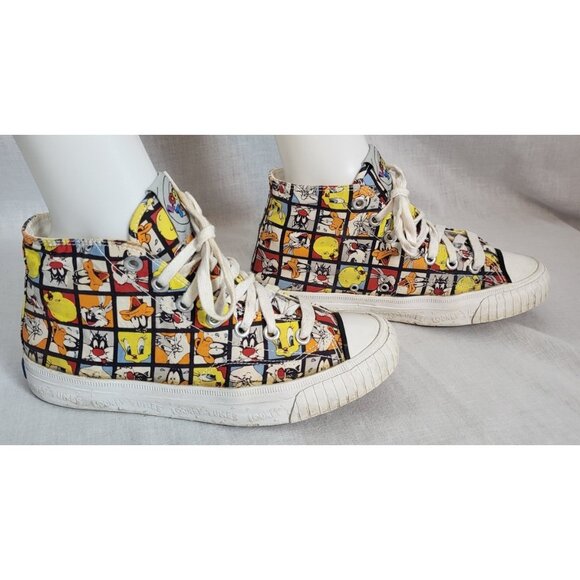 VTG 1993 Looney Tunes Keds High Top Women's Sz 8 Shoes Y2K Sneakers Tweety Bugs - Picture 5 of 10